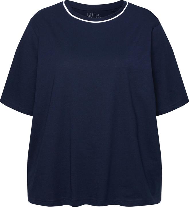 Image du produit Ulla Popken Lot de 2 T-shirts de pyjama, pois/uni, manches courtes (46, 48)