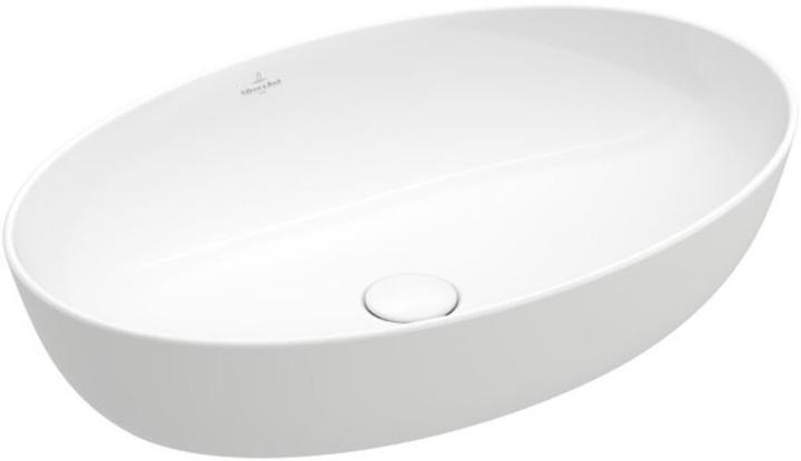 Actual product image Villeroy & Boch Countertop washbasin Artis 61 cm oval white/coal black 419861BCT8 (410 mm, 610 mm)