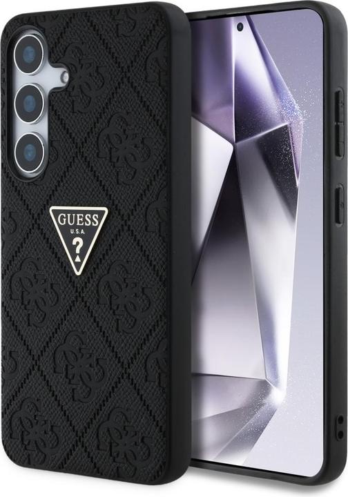 Image du produit Guess Hot Stamp 4G Pattern Triangle Metal Logo case for Samsung Galaxy S25 - black (Samsung Galaxy S25)