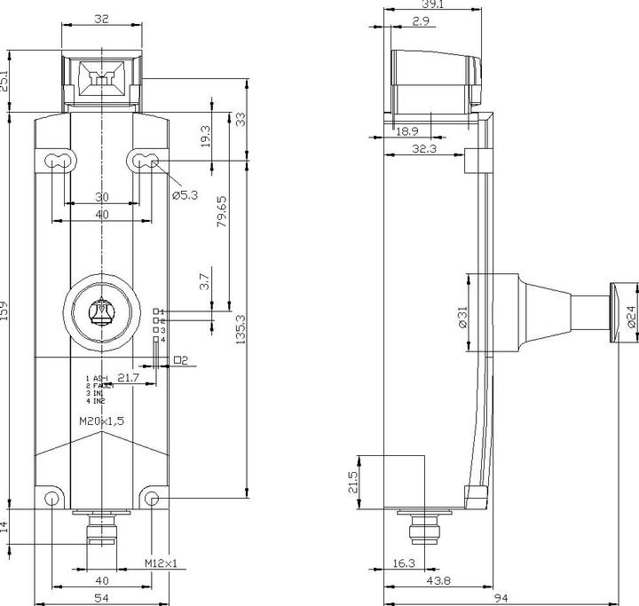 Actual product image Siemens Safety position sha. (M12)