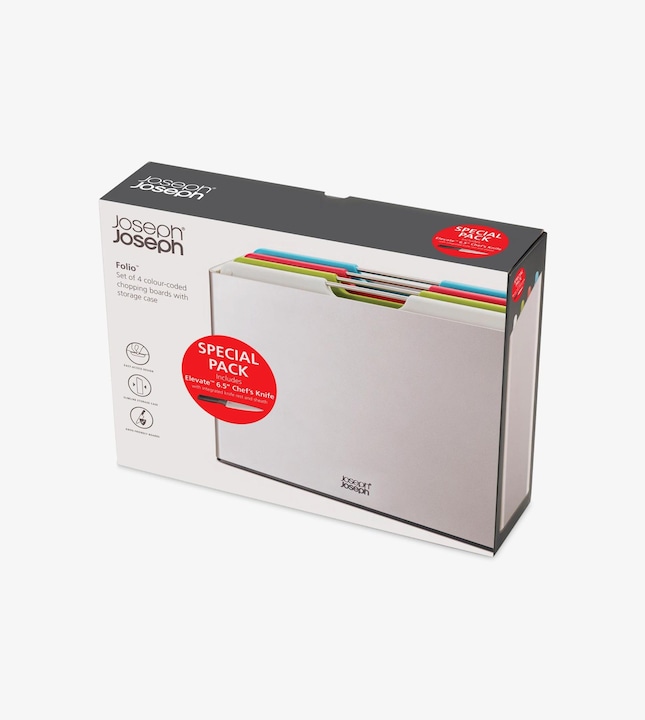 Immagine prodotto Joseph Joseph Set di taglieri Folio incl. coltello da cuoco 30 cm x 20 cm