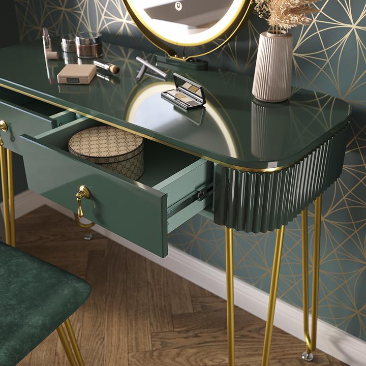 Image du produit Vicco Grace avec tabouret et éclairage (100 x 40 x 126 cm)
