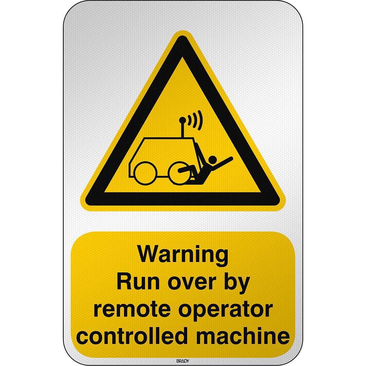 Brady, Etiketten, ISO Safety Sign Warning Run