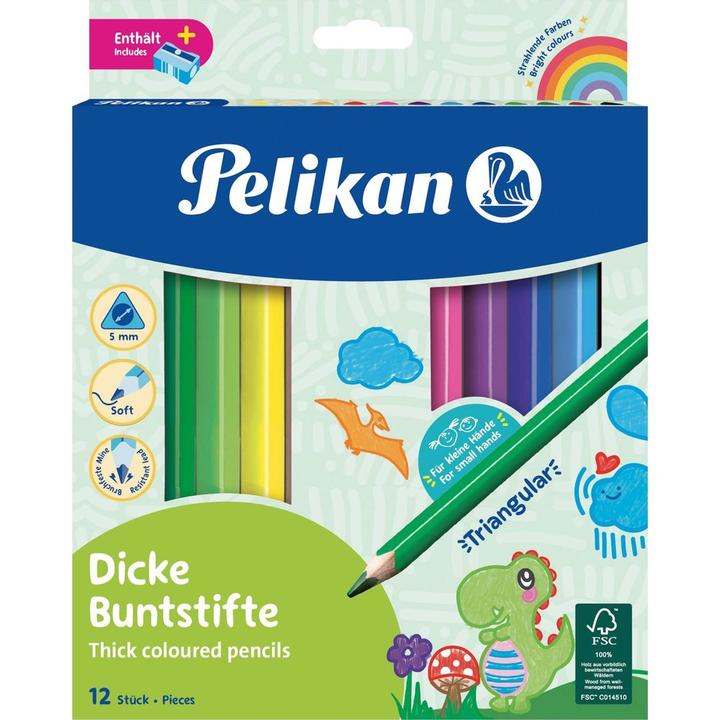 Actual product image Pelikan Crayons Jumbo triangular (12x)