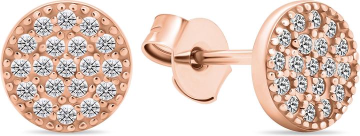 Produktbild Brilio Silver - Elegant bronze stud earrings with zircons EA570R