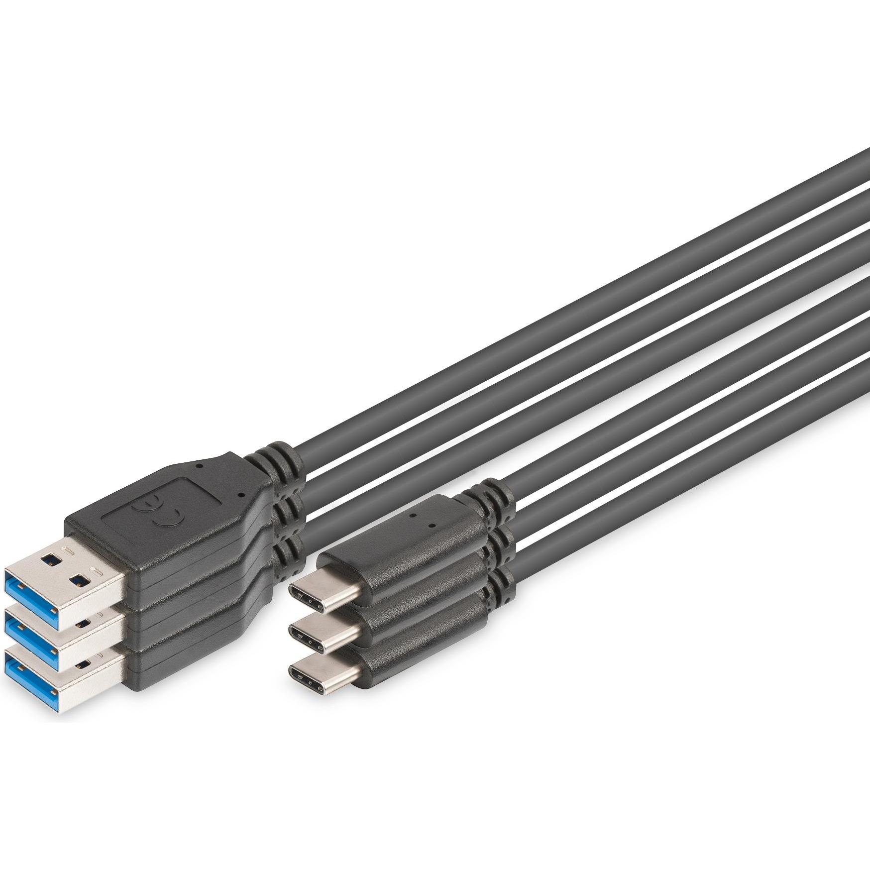 Thumbnail - Digitus USB Type-C™ Ladekabel set, Typ C - A (1 m, USB 2.0), USB Kabel