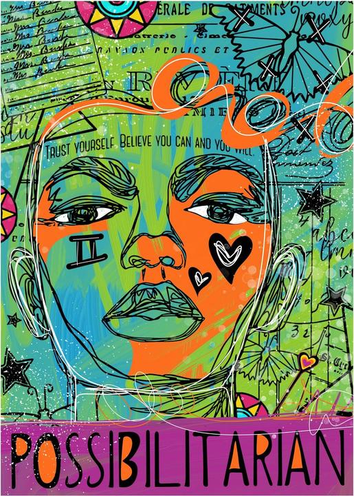 Sizzix Studio Stamps Set 13Pezzi / 3Pezzi - "Possibilitarian" by Cat Kerr