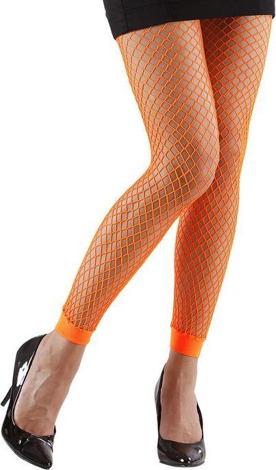 Widmann 80er Jahre - Netzleggings Neon orange (One Size)