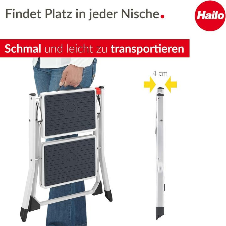 Image du produit Hailo MK60 StandardLine, escabeau en acier, 2 marches (Échelle deux plans)