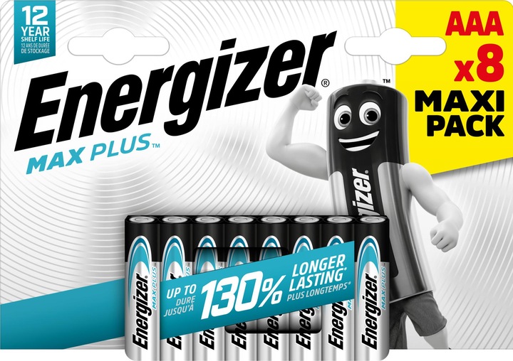Image du produit Energizer Pile micro max plus (8 pcs, AAA, 1200 mAh)