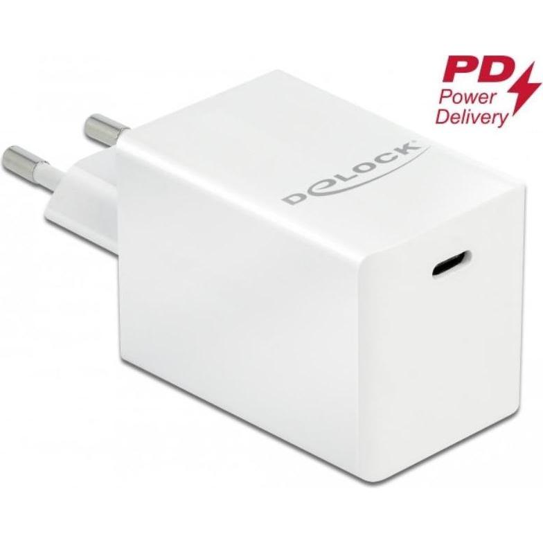 Delock USB-Wandladegerät 41447 USB-C PD 3.0, 60 W (60 W), USB Ladegerät, Weiss