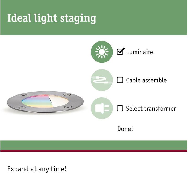 Immagine prodotto Paulmann Luce da incasso a pavimento per esterni Plug & Shine Zigbee (350 lm, IP67)