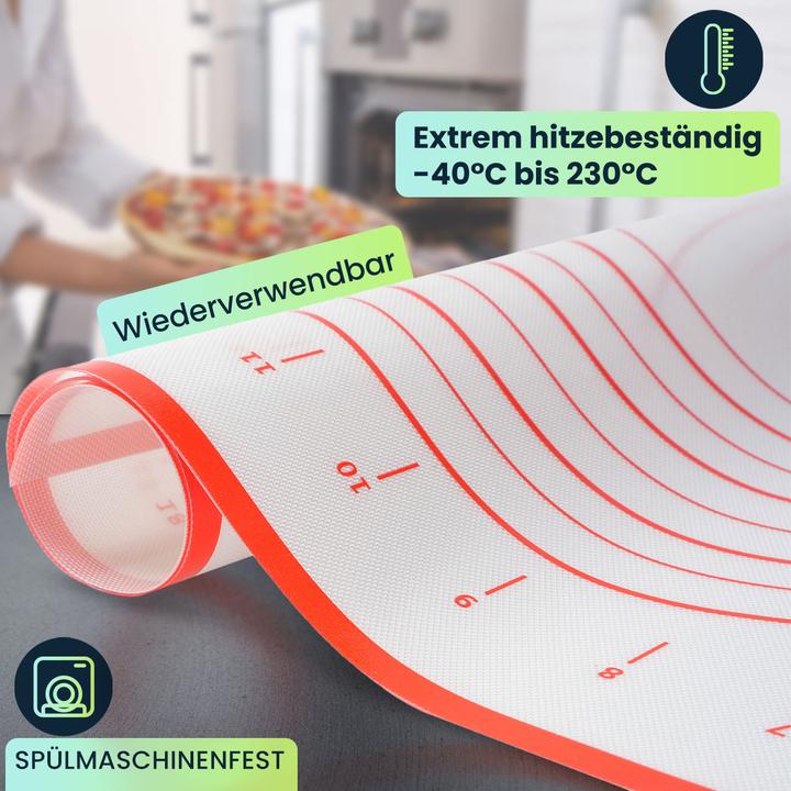 Actual product image Ideoon Baking mat with measurements & templates (60 x 40 cm)