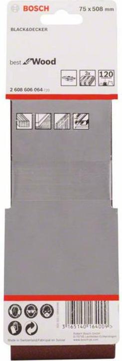 Image du produit Bosch Professional Zubehör PRO X440 bande abrasive, 75 x 508 mm, G120 (120)