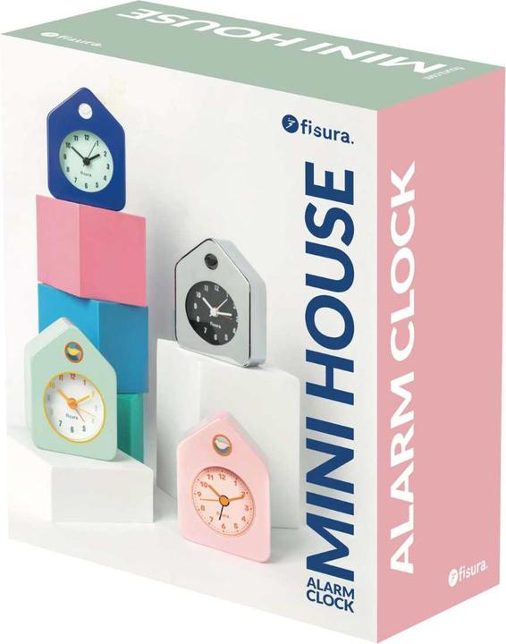 Actual product image Fisura MINI HOUSE ALARM CLOCK blue