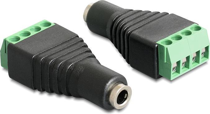 Delock 65457 Adapter stekkerdoos 3,5 mm / klemmenblok 4 pins (Hoekadapter)