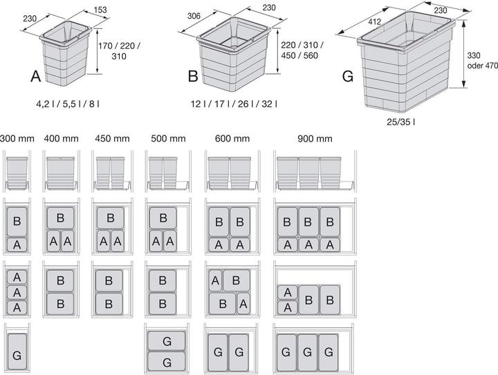 Produktbild Ninka Abfallbehälter 12 L dunkelgrau (12 l)