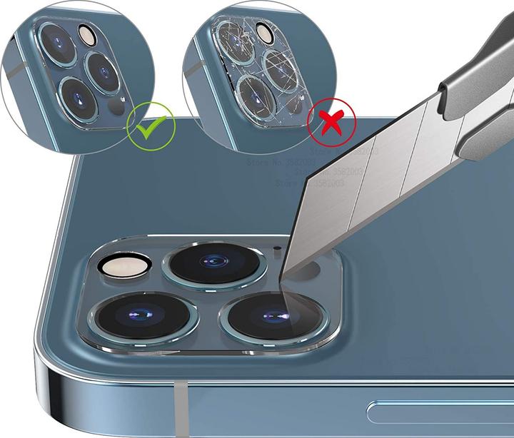 Produktbild Apfelkiste - Kamera Objektiv Protector Panzer Glas (2er Set) - Kamera Abdeckung (2 Stück, Apple iPhone 13 Pro Max, Apple iPhone 13 Pro)