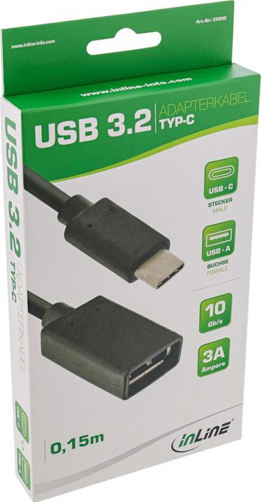 Produktbild InLine USB 3.1 Adapterkabel (0.15 m, USB 3.2 Gen 2)