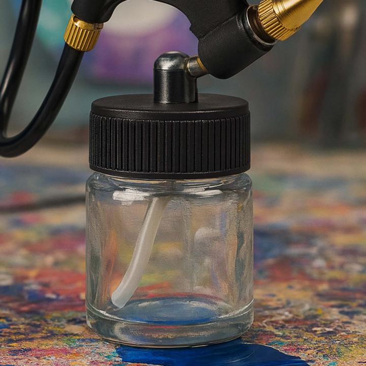 Produktbild Wiltec Airbrushpistole Farbbecher Farbbehälter Glas Saugsystem 22 cm³ Variante 3