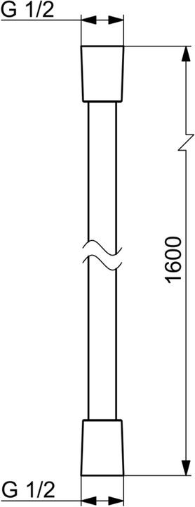 Produktbild Hansa Silverjet-Brauseschlauch Länge 1600 mm (160 cm)