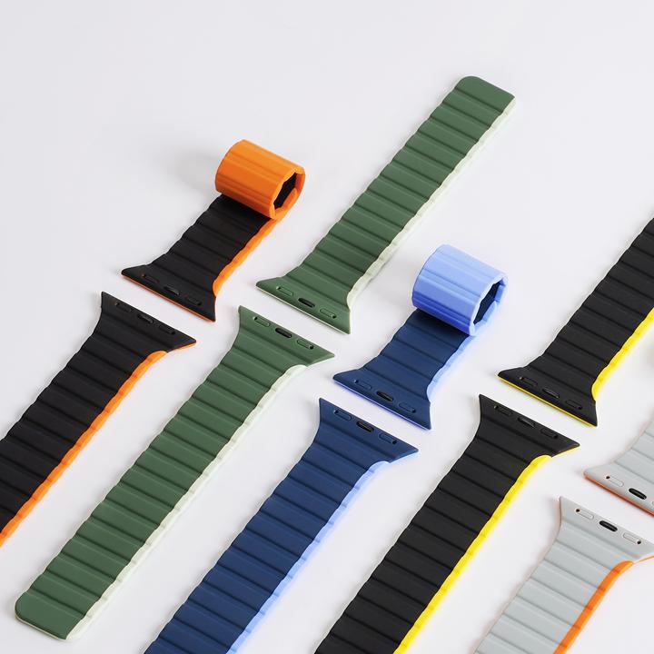 Actual product image Dux Ducis Magnetic Strap for Apple Watch SE, 8, 7, 6, 5, 4, 3, 2, 1 (41, 40, 38 mm) Strap (LD Versio (38 mm, 40 mm, 41 mm, Silicone, Metal)