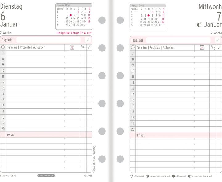 Produktbild Chronoplan Tagesplan (A6, Deutsch)