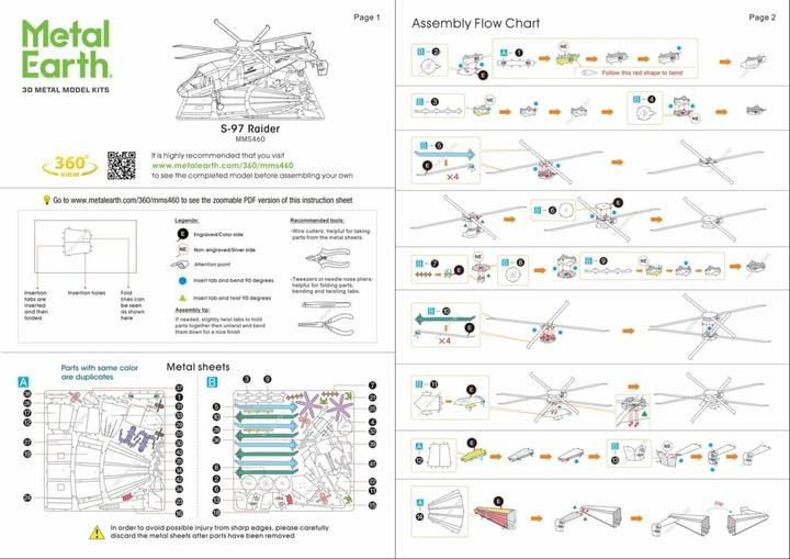 Immagine prodotto Metal Earth Elicottero ME S-97 Raider