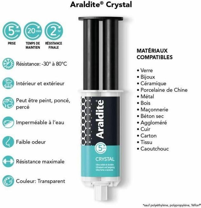 Produktbild Araldite Crystal Kleber, Spritze (75 g, 24 ml)