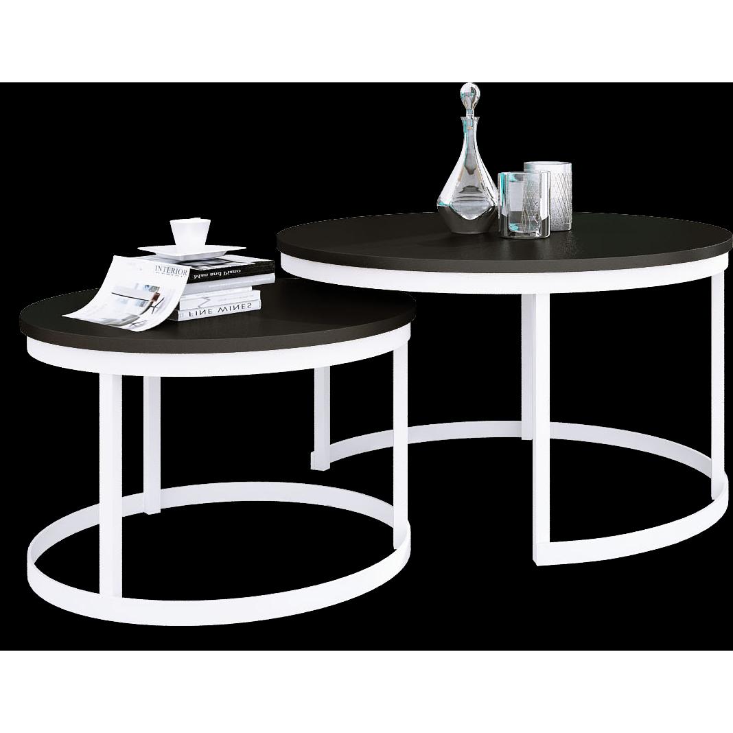 ADRK Furniture, Couchtisch + Beistelltisch, Okin (75 x 75 x 43 cm)