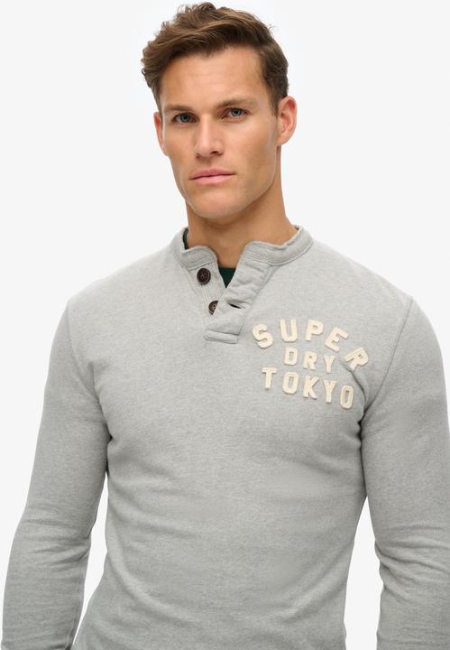 Produktbild Superdry Grandad-Oberteil im Vintage-Stil mit langen Ärmeln (S)