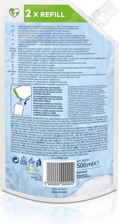 Produktbild NIVEA Creme Soft Refill (Flüssigseife, 500 ml)