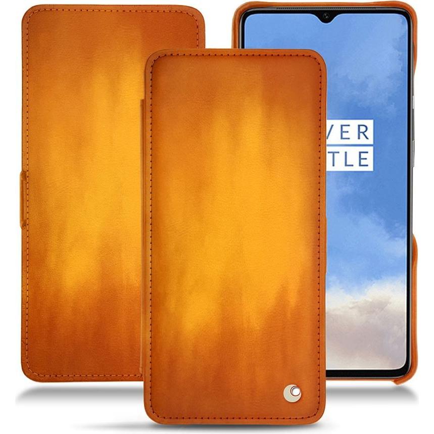 Noreve Lederschutzhülle horizontal (OnePlus 7T), Smartphone Hülle, Orange
