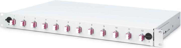 Actual product image Digitus Extendable fiber optic - splice box 1U Equipped 12xLC duplex incl. M 25 screw splice cassette F...