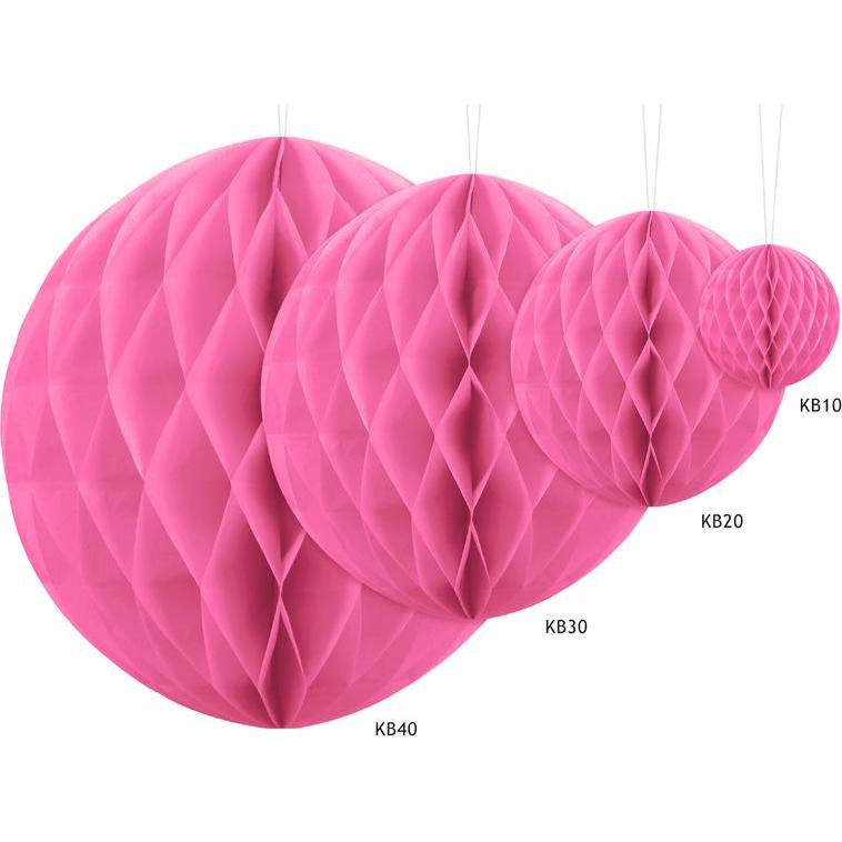 Thumbnail - Partydeco Honeycomb Ball, pink, 10cm (1 pkt / 1 pc.)