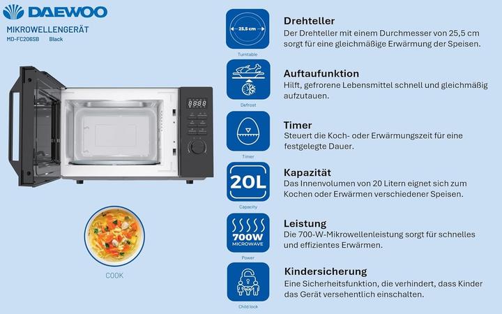 Image du produit Daewoo MD-FC206SB (20 l)