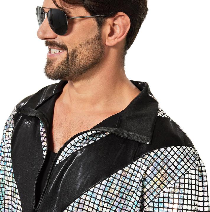 Produktbild tectake Herrenkostüm Retro 80er 90er Jahre Disco Jogginganzug (XXL)