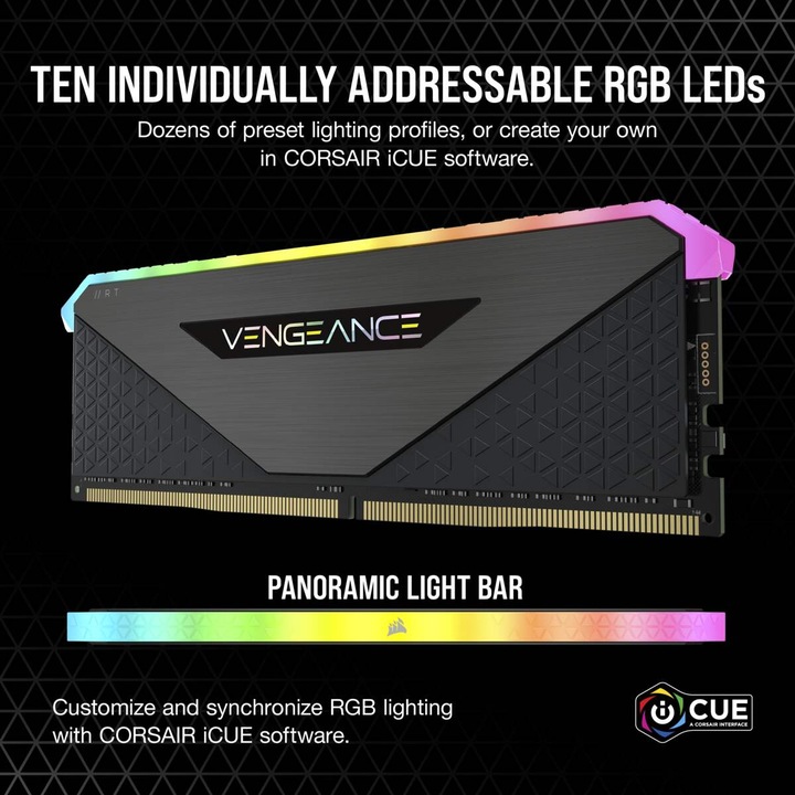 Produktbild Corsair Vengeance RGB RT (2 x 16GB, 3600 MHz, DDR4-RAM, DIMM)