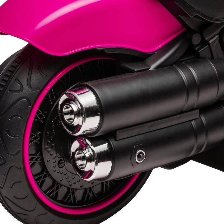 Actual product image Swisshandel24 Children's electric motorbike, 2 removable training wheels, 1.5-3 km/h, for 1.5-3 years Pink (6 V)
