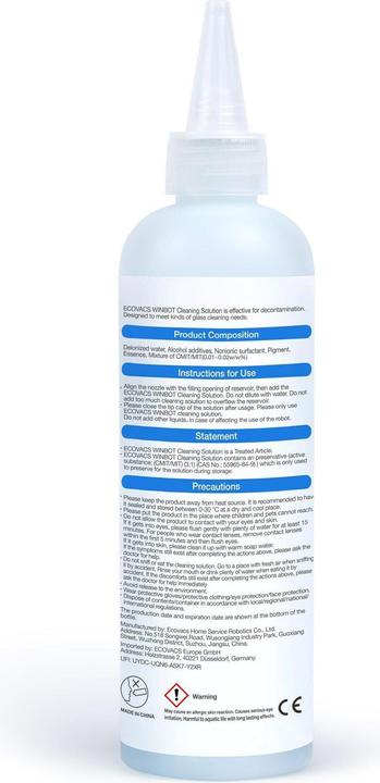 Produktbild Ecovacs WINBOT Reinigungslösung 230 ml