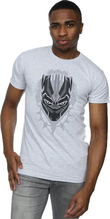 Actual product image Mens Black Panther Head T-Shirt (XXL)