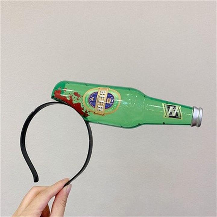 Produktbild PhoneLook Kopfband Stirnband gruselige Verkleidung mit Kunstblut Bierflasche