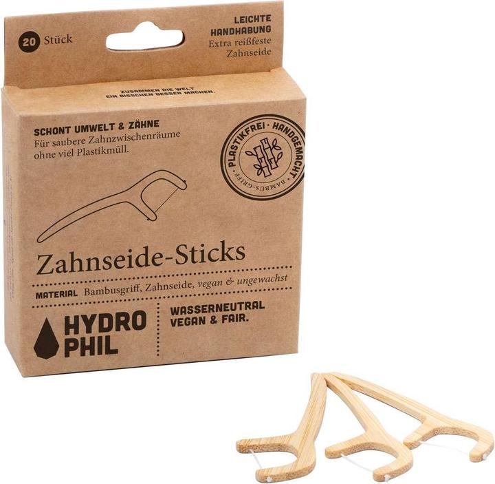 Actual product image Hydrophil Bambus Zahnseidesticks (0.80 m)