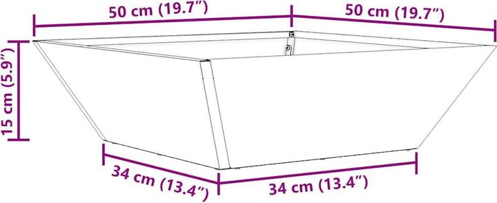 Produktbild vidaXL Gartendekor (50 x 50 x 15 cm)