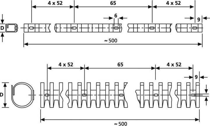 Produktbild HellermannTyton Flexible Kabelbündelhalter Heladuct Flex (Kabelspiralschlauch, 50 cm)