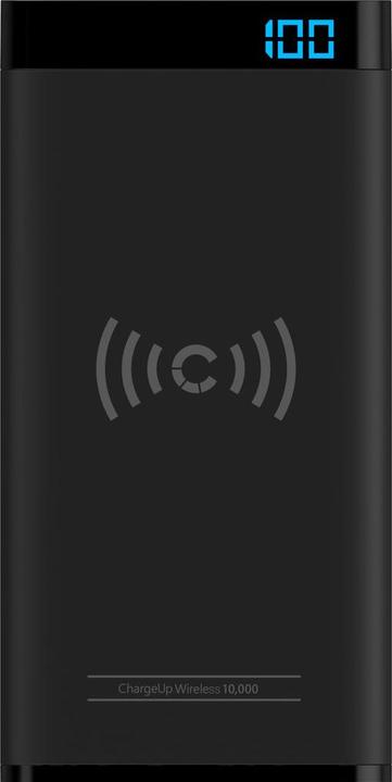 Productafbeelding Cygnett ChargeUp swift 10K draadloze QI draagbare powerbank - zwart (10000 mAh, 15 W, 37 Wh)