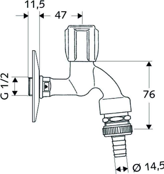 Produktbild Schell Comfort tap valve 1/2 inch chrome (033510699)