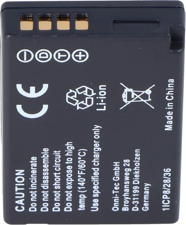 Image du produit Panasonic Batterie DMC-TZ6 Batterie DMW-BCG10GK, BP-DC7-E, DMW-BCG10, DMW-BCG10PP, DMW-BCG10E (Batterie de l'appareil photo)