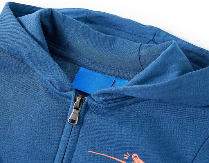 Image du produit vidaXL Sweat à capuche enfant Bleu 140,Composition : 80% coton. 20 (140)