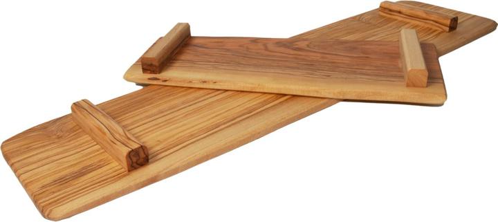 Immagine prodotto Natura Punto Sushi board, piatto da portata con piedi, legno d'oliva, set di 2